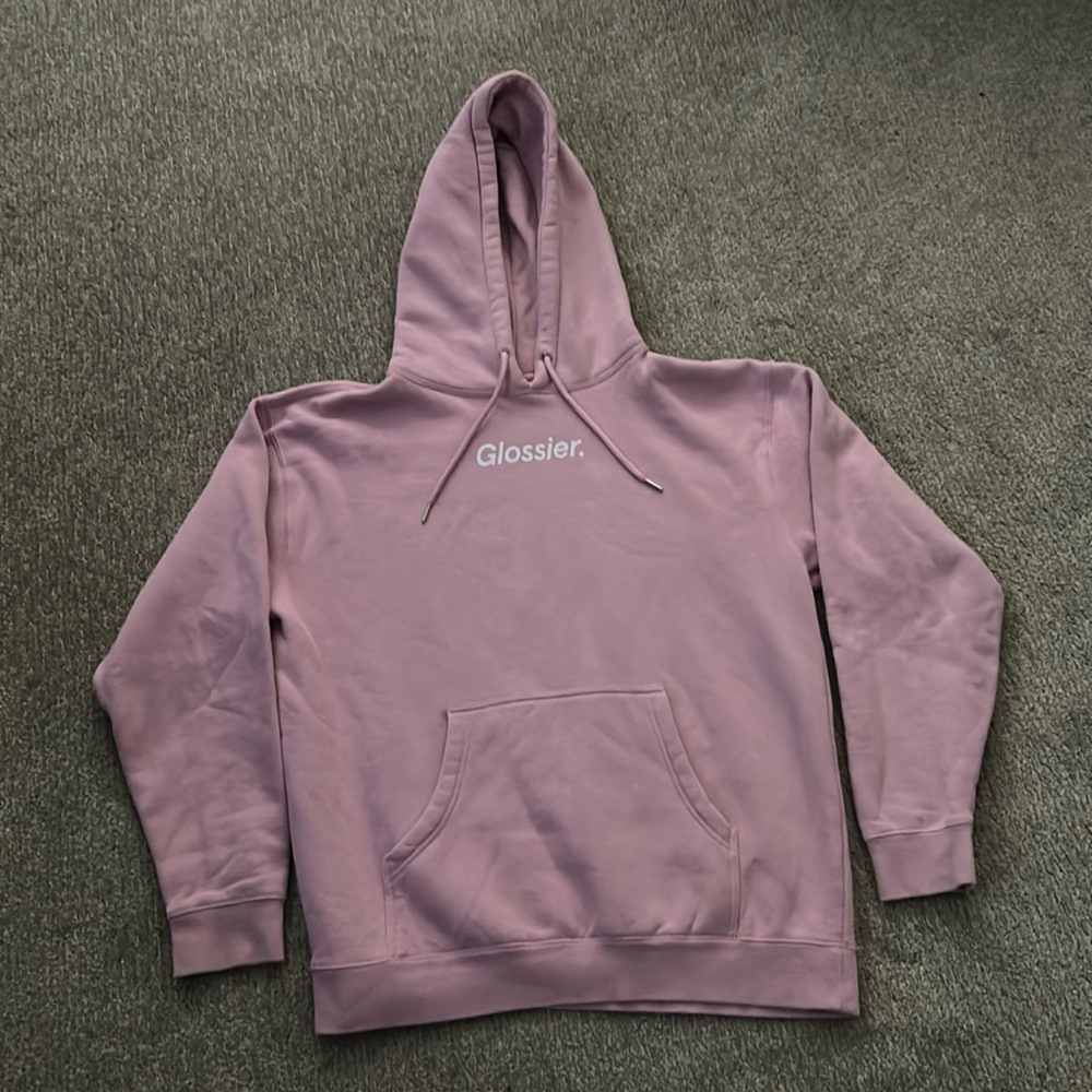 Glossier logo Hoodie pink 47262